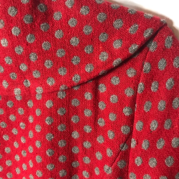 Dejavu red and grey polka dot coat - Picture 2 of 8